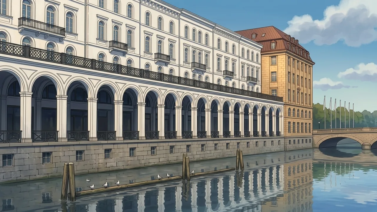 Kartenbild von Alsterarkaden in Hamburg, Kleine Alster