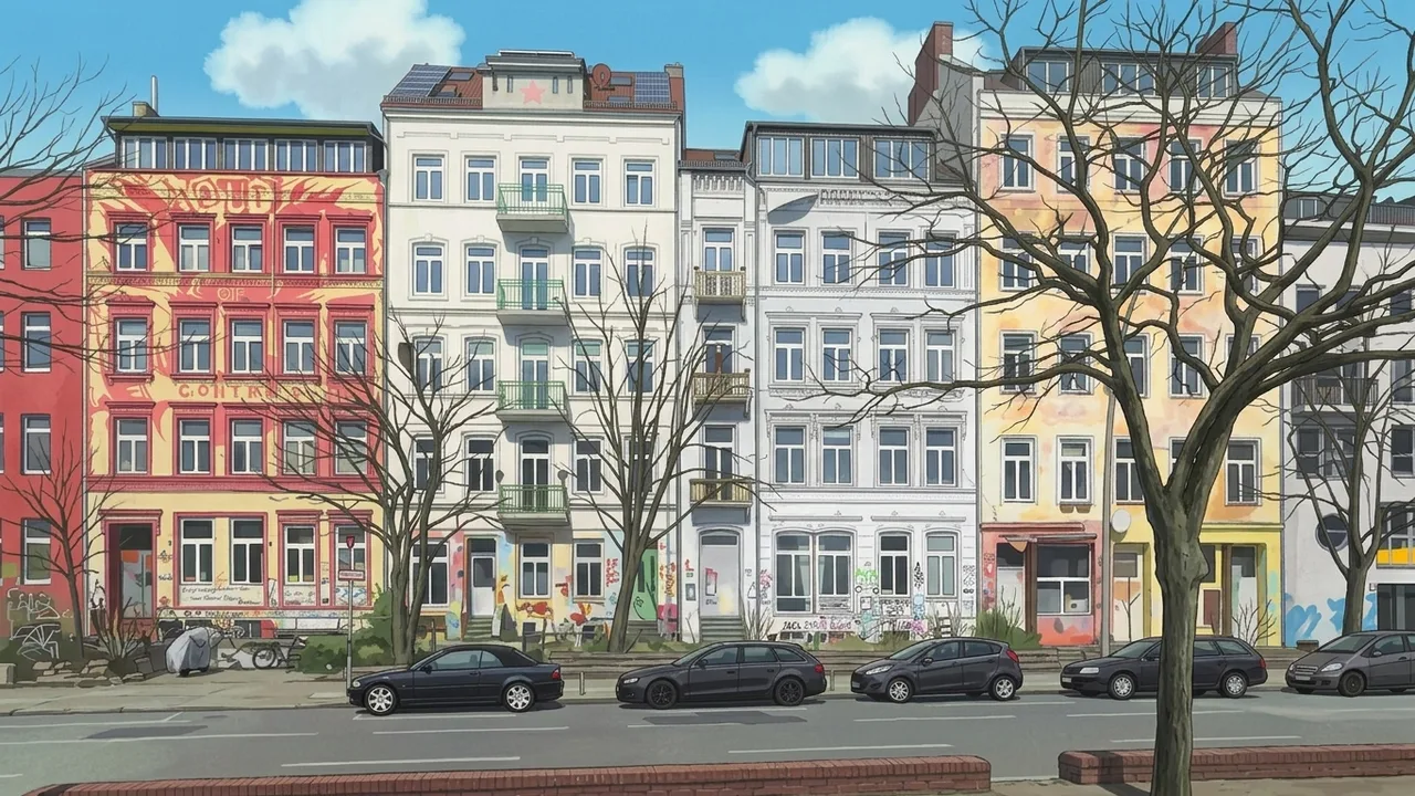 Kartenbild von Hafenstraße in Hamburg, St. Pauli, Elbufer