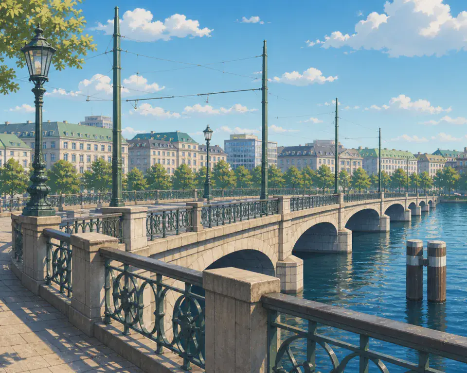 Kennedybrücke über die Alster